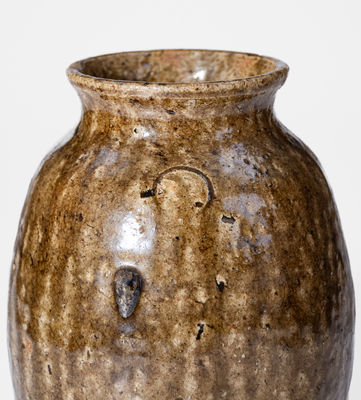 Fine Southern Alkaline-Glazed Stoneware Jar, probably Delay Family, Barrow County, GA, c1850-70
