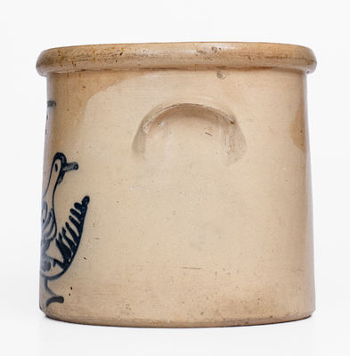 2 Gal. WHITES UTICA Stoneware Crock w/ Slip-Trailed Bird Decoration