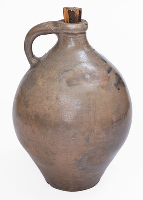 N. CLARK & CO. / MOUNT MORRIS Decorated Stoneware Jug, c1825-40