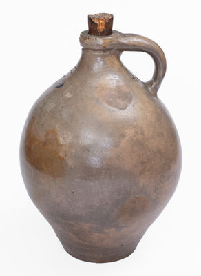 N. CLARK & CO. / MOUNT MORRIS Decorated Stoneware Jug, c1825-40