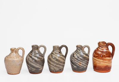 Lot of Five: Burlon Craig, Vale, NC Miniature Jugs
