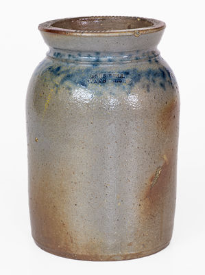 JOHN BELL / WAYNESBORO Stoneware Jar w/ Sponged Decoration