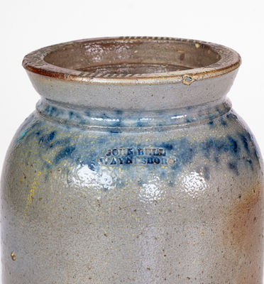JOHN BELL / WAYNESBORO Stoneware Jar w/ Sponged Decoration