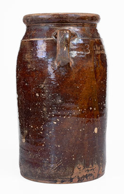 E. L. STORK / ORANGE, GA Stoneware Churn, early 20th century