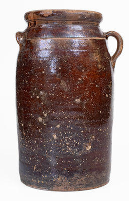 E. L. STORK / ORANGE, GA Stoneware Churn, early 20th century