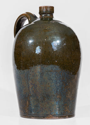 Rare Copper-Glazed John Bell (Waynesboro, PA) Redware Jug