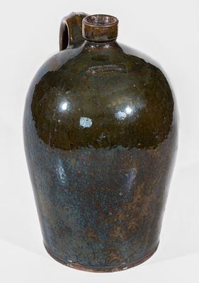 Rare Copper-Glazed John Bell (Waynesboro, PA) Redware Jug