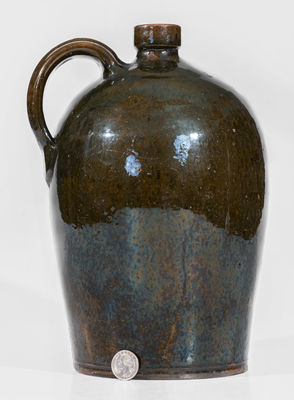Rare Copper-Glazed John Bell (Waynesboro, PA) Redware Jug