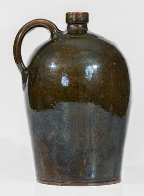 Rare Copper-Glazed John Bell (Waynesboro, PA) Redware Jug