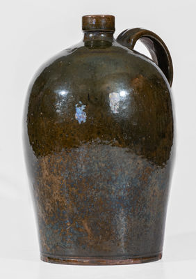 Rare Copper-Glazed John Bell (Waynesboro, PA) Redware Jug