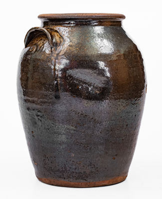 Rare WM PENLAND (Bumcombe County, NC) Stoneware Jar Stamped Four Times