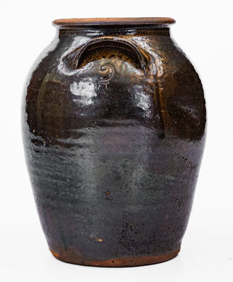 Rare WM PENLAND (Bumcombe County, NC) Stoneware Jar Stamped Four Times