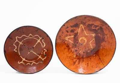 Lot of Two: Huntington, Long Island Redware Plates