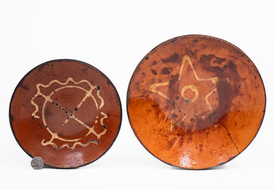 Lot of Two: Huntington, Long Island Redware Plates