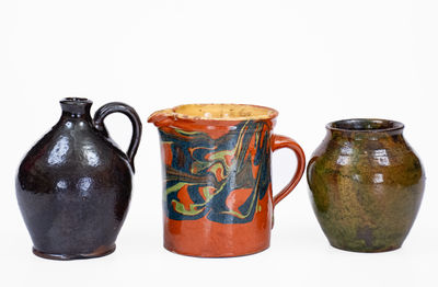 Lot of Three: Assorted Redware and Art Pottery Vessels