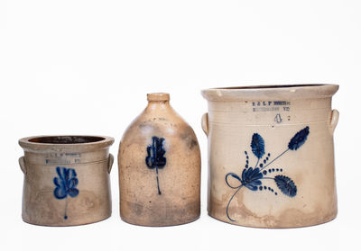 Lot of Three: E. & L. P. NORTON / BENNINGTON, VT Stoneware Vessels