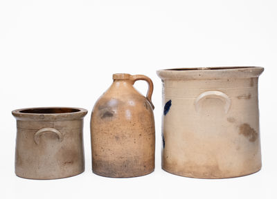 Lot of Three: E. & L. P. NORTON / BENNINGTON, VT Stoneware Vessels