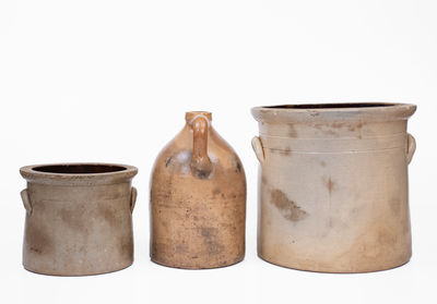 Lot of Three: E. & L. P. NORTON / BENNINGTON, VT Stoneware Vessels