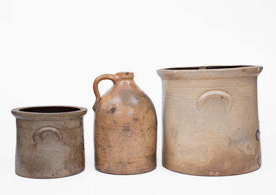 Lot of Three: E. & L. P. NORTON / BENNINGTON, VT Stoneware Vessels