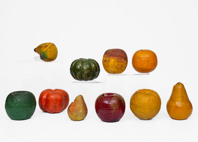 Lot of Ten: Collection of Pottery Produce Banks