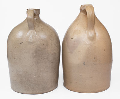 Lot of Two: BALLARD / BURLINGTON, VT Decorated Stoneware Jugs