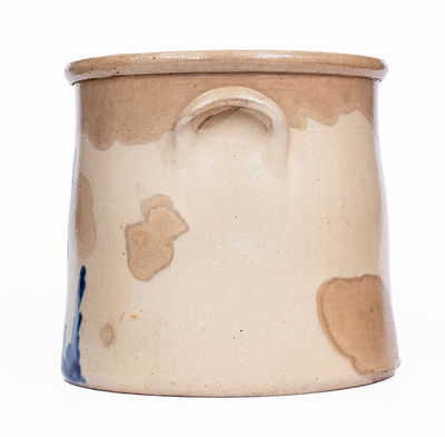 4 Gal. RIEDINGER & CAIRE / POUGHKEEPSIE, NY w/ Large Bird-on-Stump Decoration