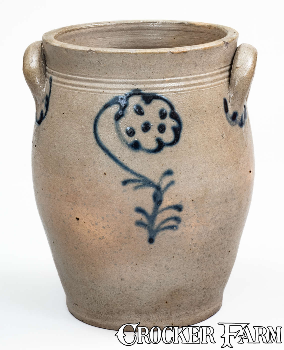 Clark Howe Attrib. Howe & Clark, Athens, NY Stoneware Jar, circa 1805-1813 -- Lot ...