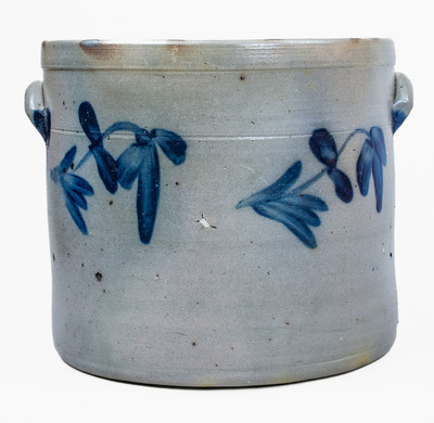 3 Gal. Stoneware Crock w/ Floral Decoration attrib. R. J. Grier, Chester County, PA