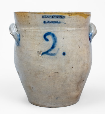BENNINGTON / FACTORY, Captain John Norton, Bennington, VT Stoneware Jar, early 19th century