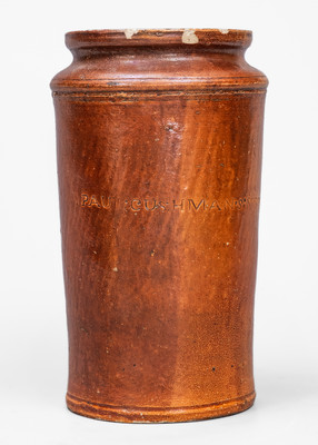 PAUL CUSHMAN'S STONEWARE FACTORY / 1811 Stoneware Jar, Albany, New York