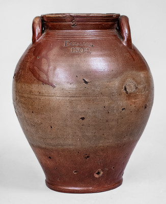 Fine BOSTON / 1804 Stoneware Jar (Frederick Carpenter)