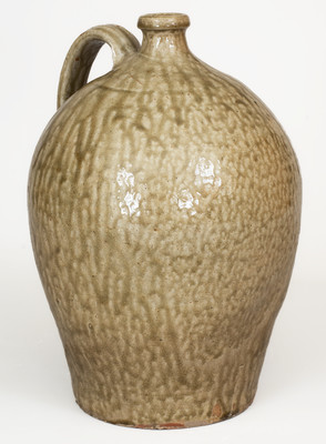 Fine Alkaline-Glazed Stoneware Jug attrib. Thomas Chandler, Edgefield District, SC, 1830s