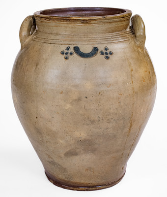 Attrib. Frederick Carpenter, Charlestown / Boston, MA Stoneware Jar w/ Impressed Designs