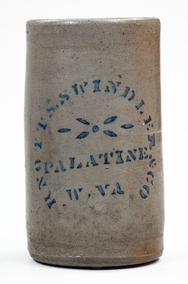 KNOTTS, SWINDLER, & CO. / PALATINE / W. VA Stoneware Canning Jar