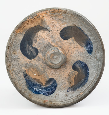 JOHN BELL / WAYNESBORO Cobalt-Decorated Stoneware Lid