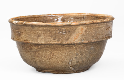 Scarce JGB (J.G. Baynham, Trenton, South Carolina) Stoneware Bowl