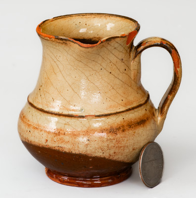 Miniature Redware Cream Pitcher, possibly Hagerstown, MD, early 19th century