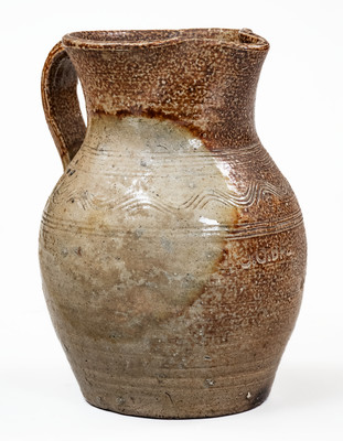 Very Rare C.C. BALLARD / HAYS, NC Stoneware Pitcher for Neighbor Sarah Owens, 1901