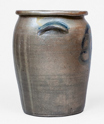 2 Gal. Stoneware Jar w/ Unusual Decoration, Western PA or Ohio