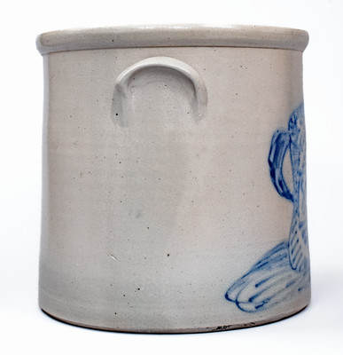 Rare New York State Stoneware Crock w/ 1890-Dated Pitcher Decoration