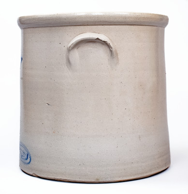 Rare New York State Stoneware Crock w/ 1890-Dated Pitcher Decoration