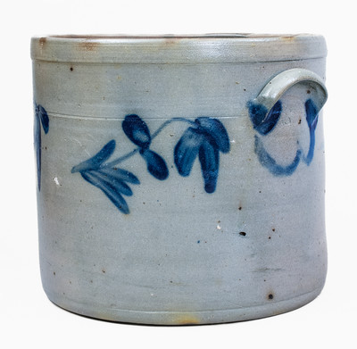 3 Gal. Stoneware Crock w/ Floral Decoration attrib. R. J. Grier, Chester County, PA