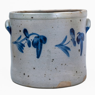 3 Gal. Stoneware Crock w/ Floral Decoration attrib. R. J. Grier, Chester County, PA