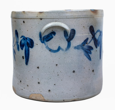 3 Gal. Stoneware Crock w/ Floral Decoration attrib. R. J. Grier, Chester County, PA