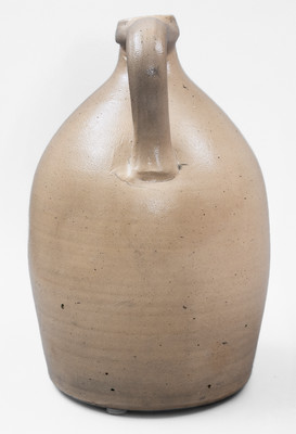 2 Gal. JOHN BURGER / ROCHESTER, New York Stoneware Jug w/ Slip-Trailed Floral Decoration