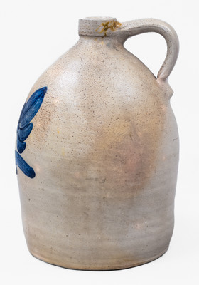 2 Gal. A. L. HYSSONG / BLOOMSBURG, PA Stoneware Jug w/ Floral Decoration