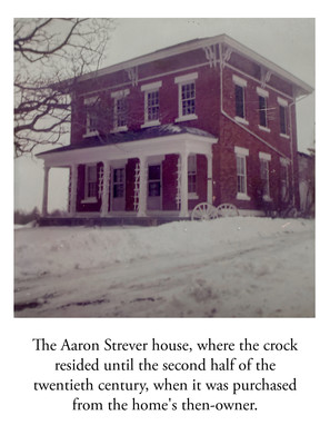 Important W. H. FARRAR / GEDDES, N.Y Stoneware Crock w/ Elaborate Cat Decoration, Inscribed 