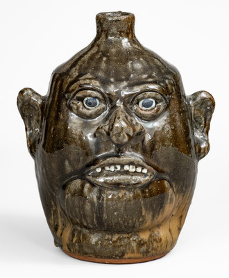 Lanier Meaders, Cleveland, Georgia Stoneware Face Jug, c1985