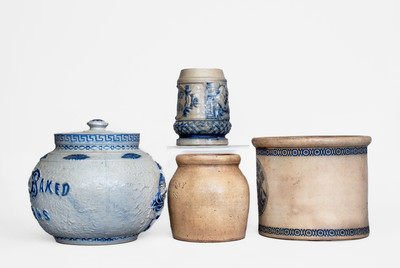 Four Pieces of Stoneware, Northeastern U.S. origin, late 19th century