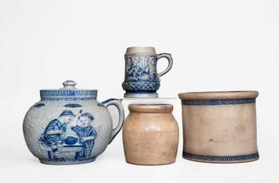 Four Pieces of Stoneware, Northeastern U.S. origin, late 19th century